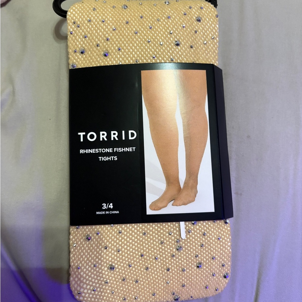 Torrid Rhinestone fishnet tights